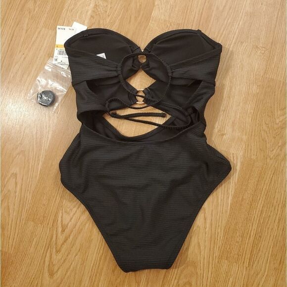 Hula Honey Juniors' Ribbed One-Piece Swimsuit- NEW - Picture 7 of 16